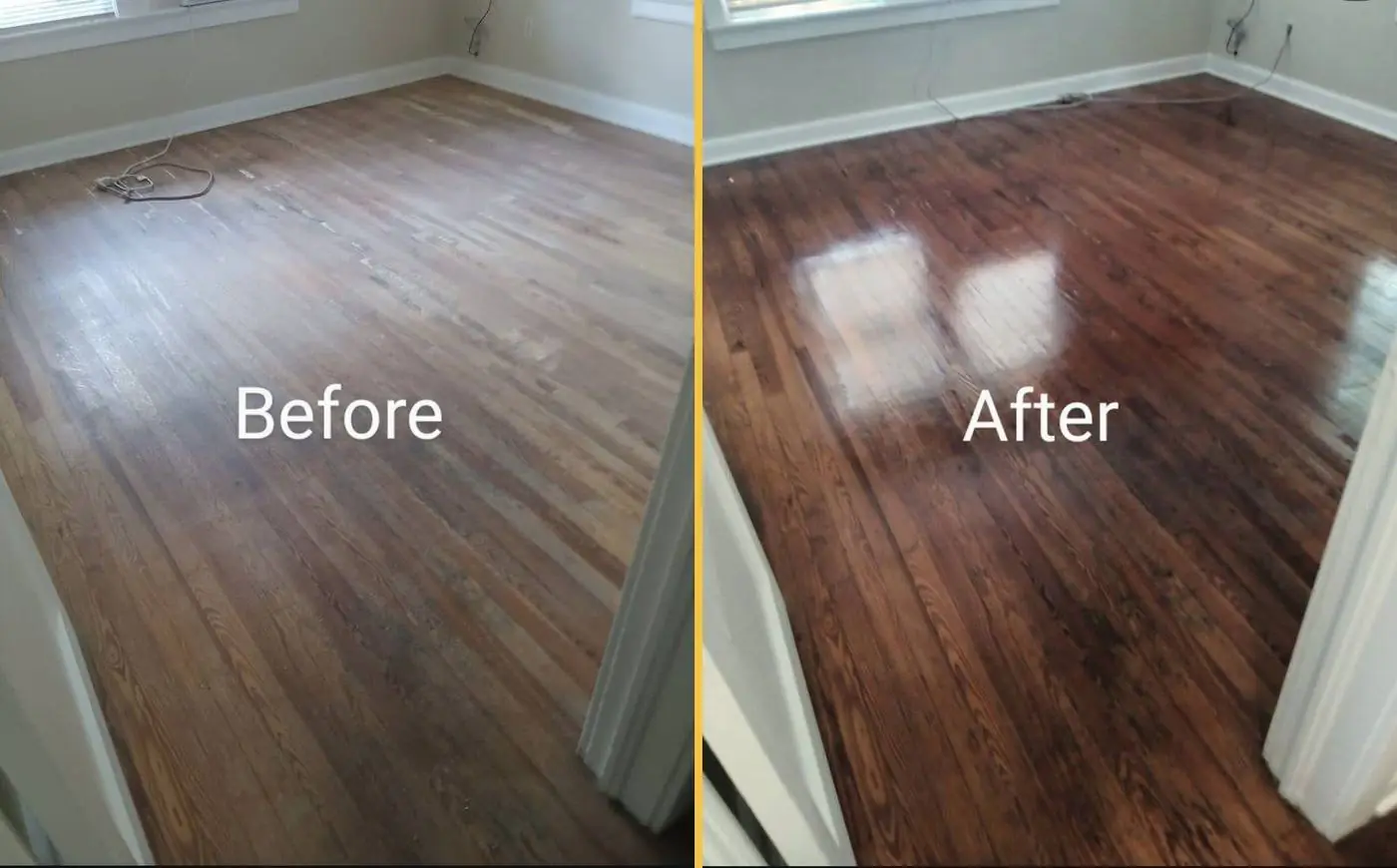 Grout before and after cleaning in Fort Myers, Florida